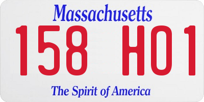 MA license plate 158HO1