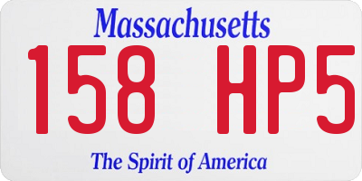 MA license plate 158HP5