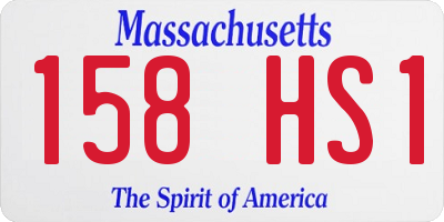 MA license plate 158HS1