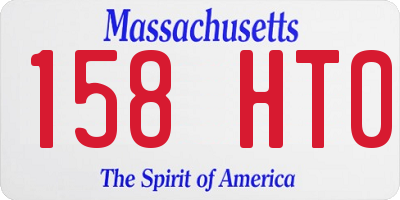 MA license plate 158HT0