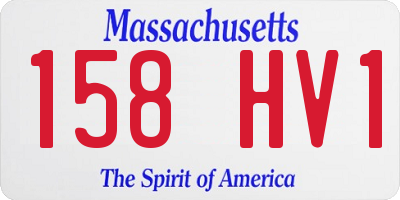 MA license plate 158HV1