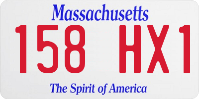 MA license plate 158HX1