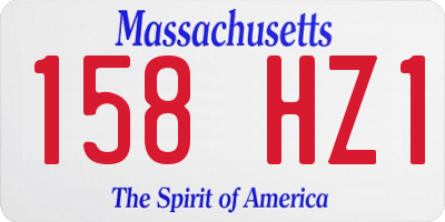 MA license plate 158HZ1