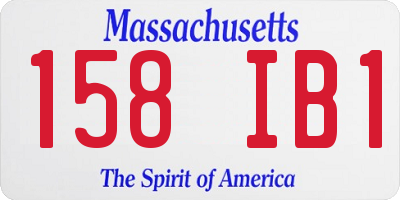 MA license plate 158IB1