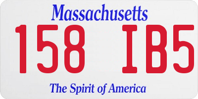 MA license plate 158IB5