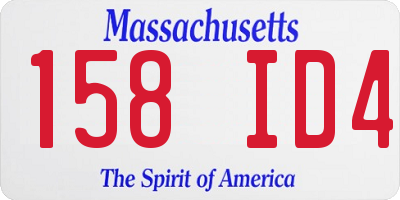 MA license plate 158ID4