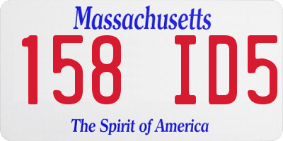 MA license plate 158ID5