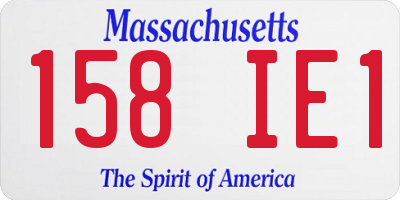 MA license plate 158IE1