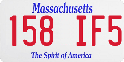 MA license plate 158IF5