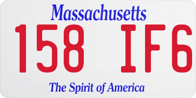 MA license plate 158IF6