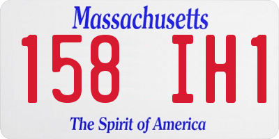 MA license plate 158IH1