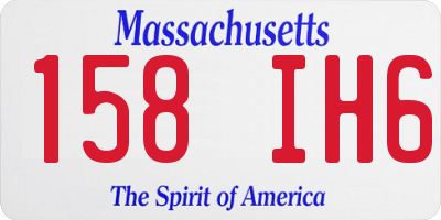 MA license plate 158IH6