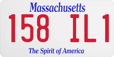 MA license plate 158IL1