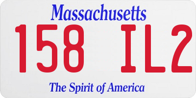 MA license plate 158IL2