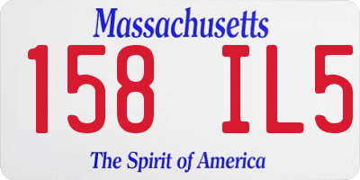 MA license plate 158IL5