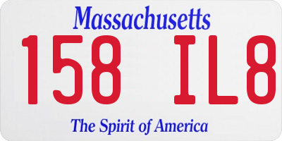 MA license plate 158IL8