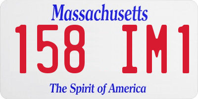 MA license plate 158IM1