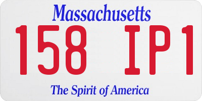 MA license plate 158IP1
