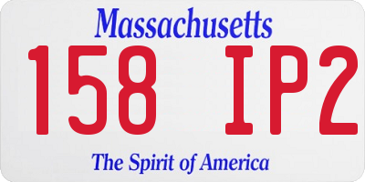 MA license plate 158IP2