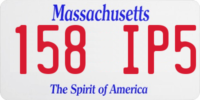 MA license plate 158IP5