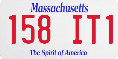 MA license plate 158IT1