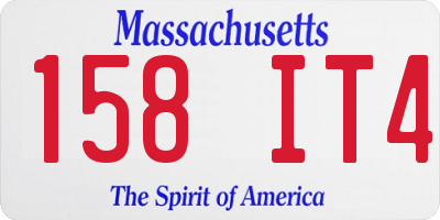 MA license plate 158IT4
