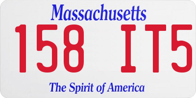 MA license plate 158IT5