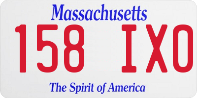 MA license plate 158IX0