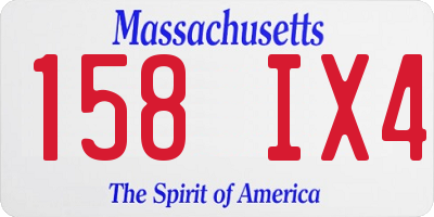 MA license plate 158IX4