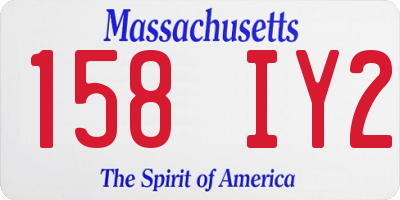 MA license plate 158IY2