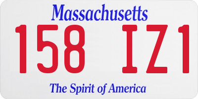 MA license plate 158IZ1