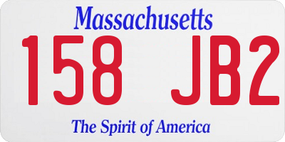 MA license plate 158JB2