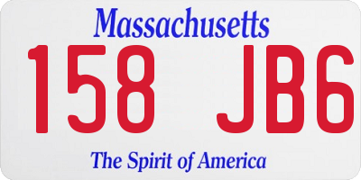 MA license plate 158JB6
