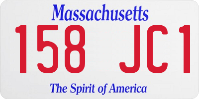 MA license plate 158JC1