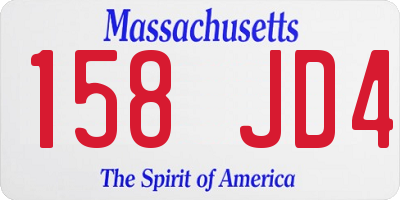 MA license plate 158JD4