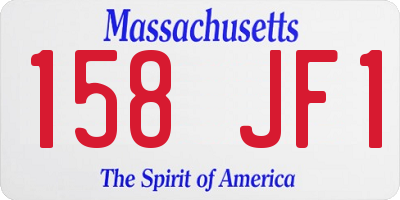 MA license plate 158JF1