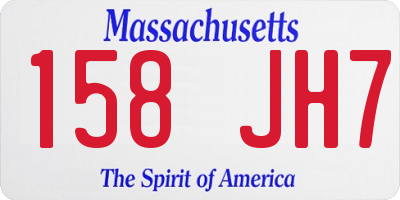 MA license plate 158JH7