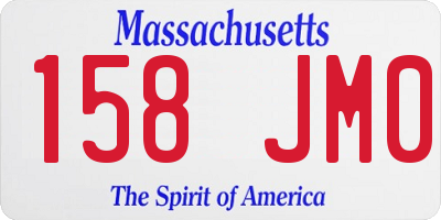 MA license plate 158JM0