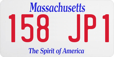 MA license plate 158JP1