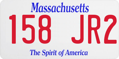 MA license plate 158JR2