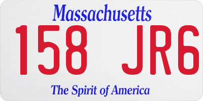 MA license plate 158JR6