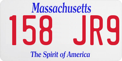 MA license plate 158JR9