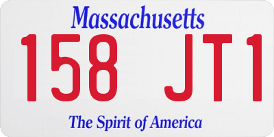 MA license plate 158JT1