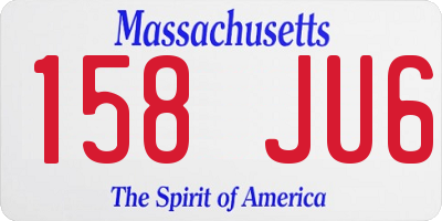MA license plate 158JU6