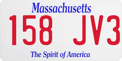 MA license plate 158JV3