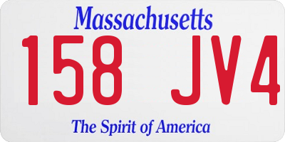 MA license plate 158JV4