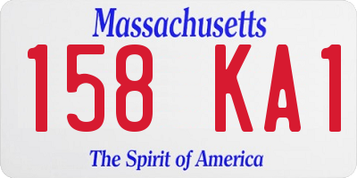 MA license plate 158KA1