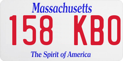 MA license plate 158KB0