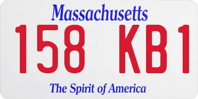 MA license plate 158KB1