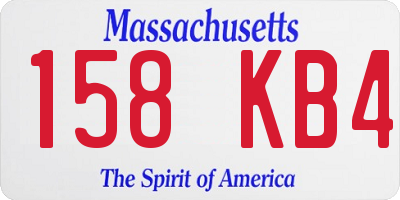 MA license plate 158KB4